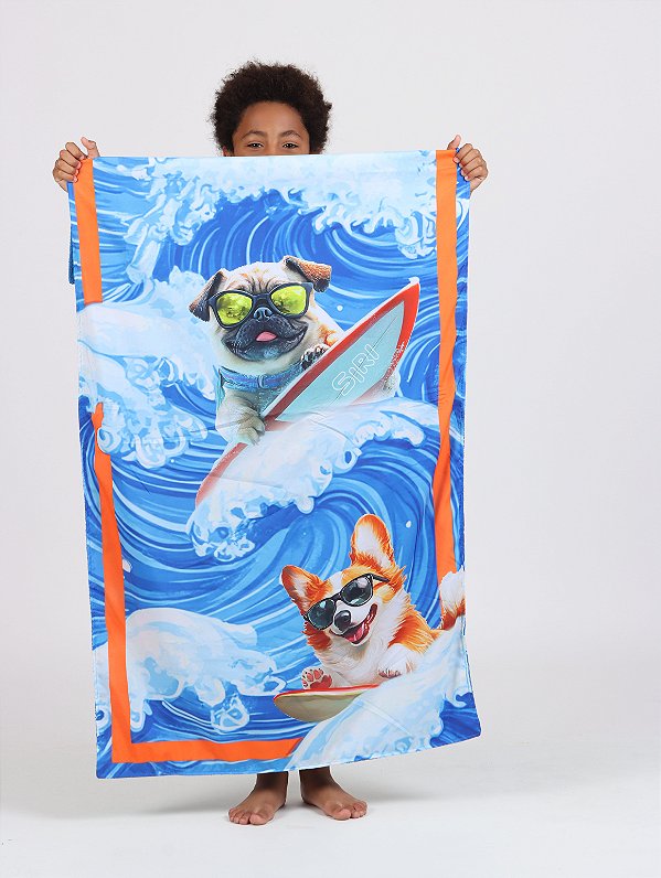 Toalha Siri Kids 1,50 x 0,75 Felipe Estampa Dog Surf 40703