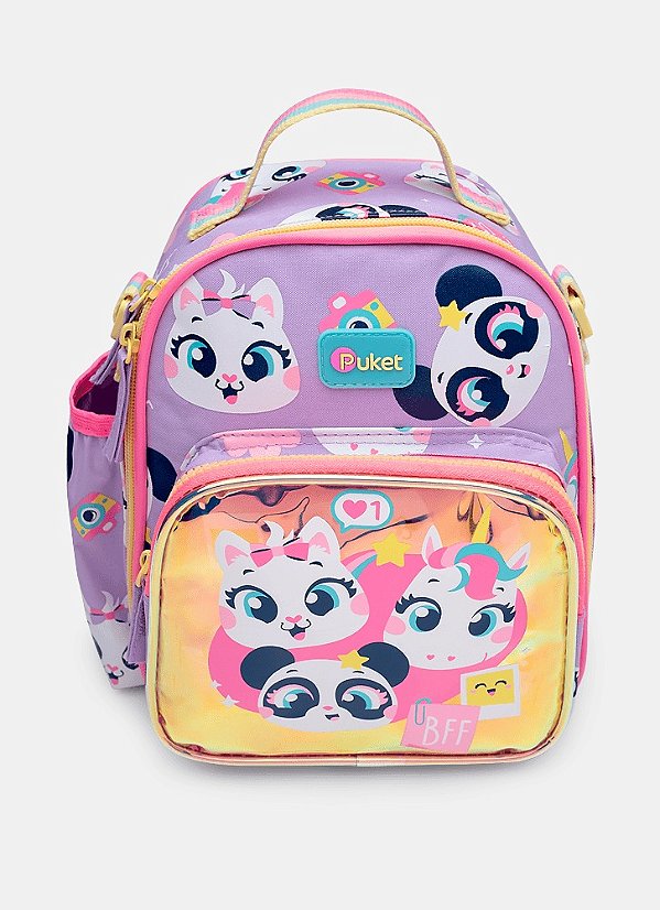 Lancheira Térmica com Bolso Frontal Multibichos Best Friends Puket