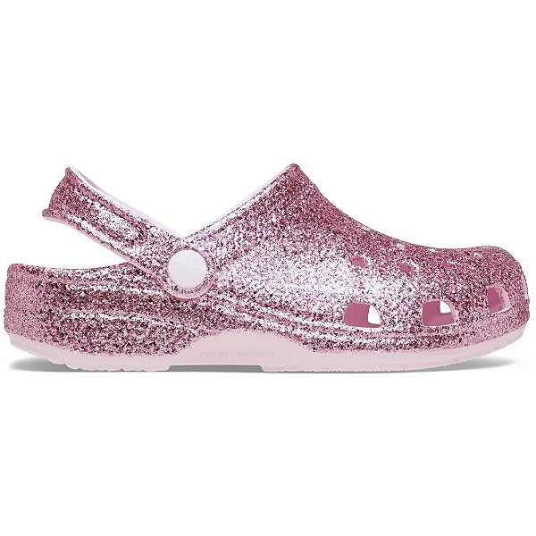 Crocs Classic Chunky Glitter Pink Milk Infanto Juvenil