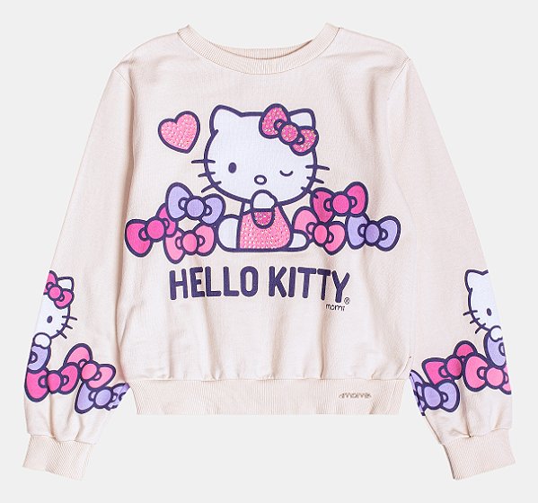 Casaco Blusão Moletom Hello Kitty Momi H6532