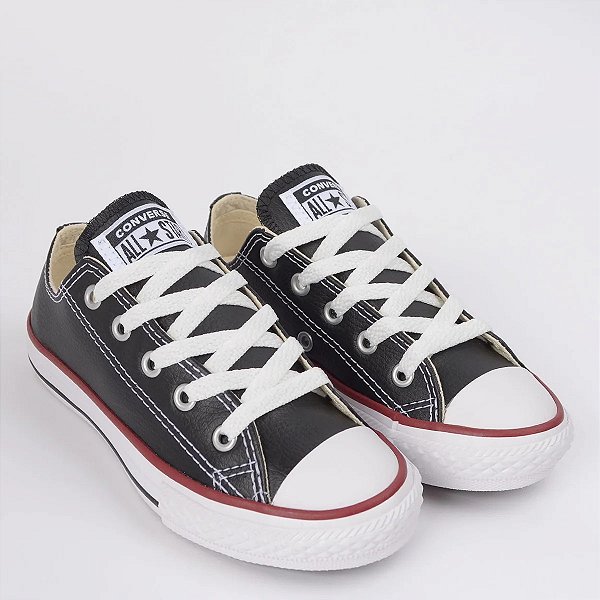Tênis Converse Chuck Taylor All Star Sintético Preto Vermelho Infanto Juvenil