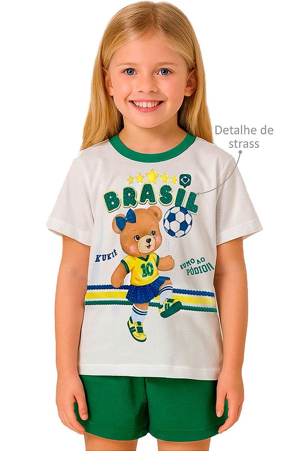 Camiseta MC Ursinha Jogadora Brasil Kukiê 99740