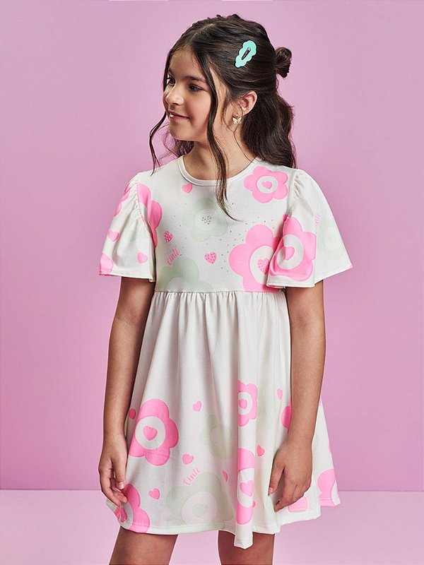 Vestido Infantil Menina Floral Cinti 12988
