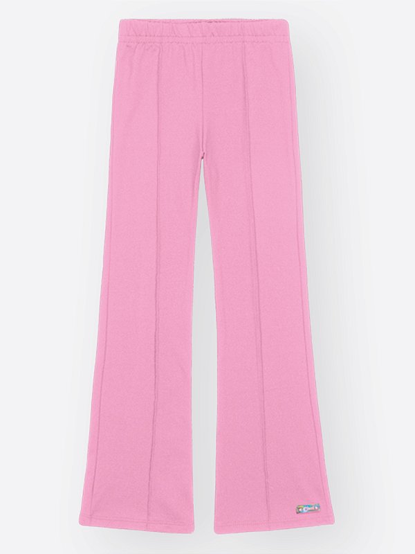 Calça Moletom Wide Leg Rosa Cinti 22004