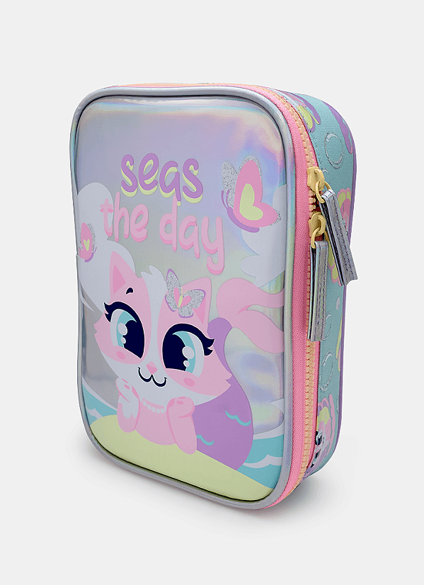 Estojo Grande Gata Sereia Puket