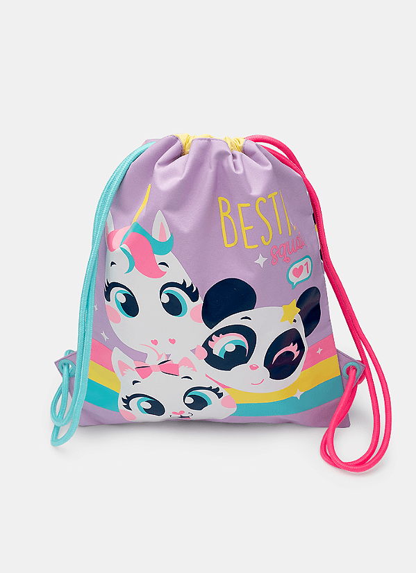 Mochila Saquinho Multibichos Best Friend Puket