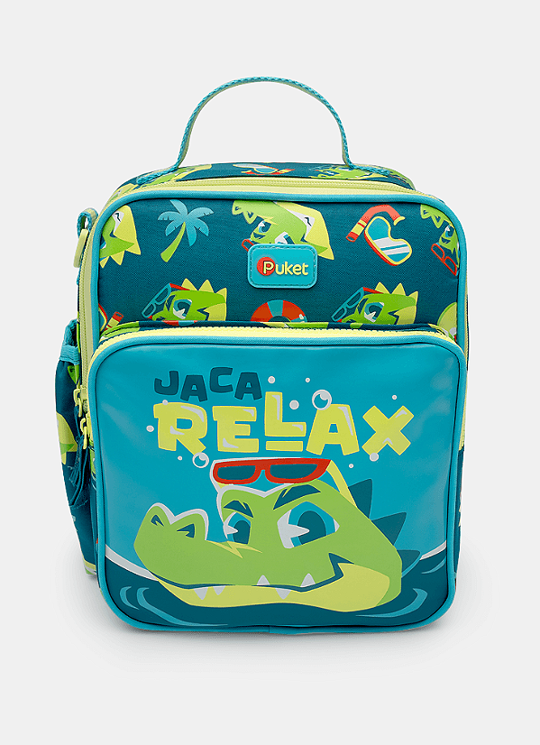 Lancheira Térmica com Bolso Frontal Jacaré Relax Puket