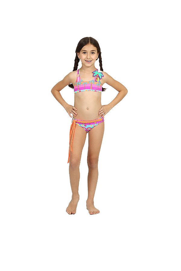 Biquini Faixinha Siri Kids Fernanda Coqueiro Tropicolor 90094*39209