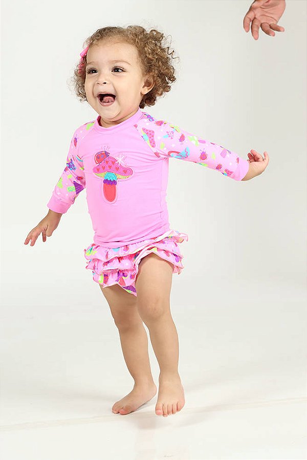 Biquini Blusa e Calcinha Frufru Juju Aplic Joaninha Siri 39422-90112
