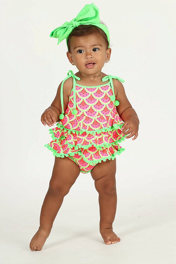 Maiô Siri Kids Zoe Est Sereia Melância 39435-90092