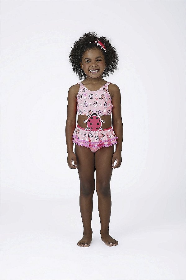 Maiô Siri Kids Carine Aplic Joaninha 43048