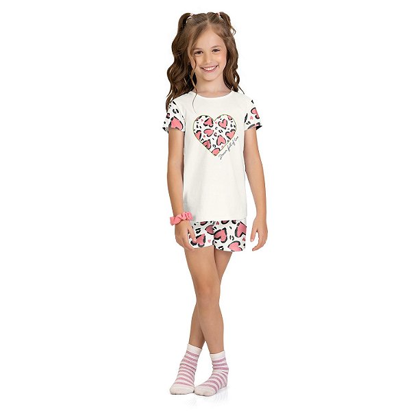 Pijama Infantil Menina Animal Print Kyly 1001969-0452