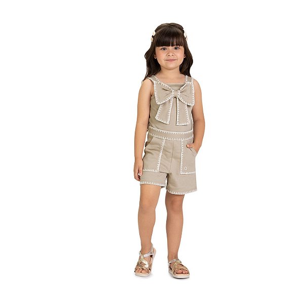 Macaquinho Infantil Menina com Ponto Concha Milon 2001763-8553