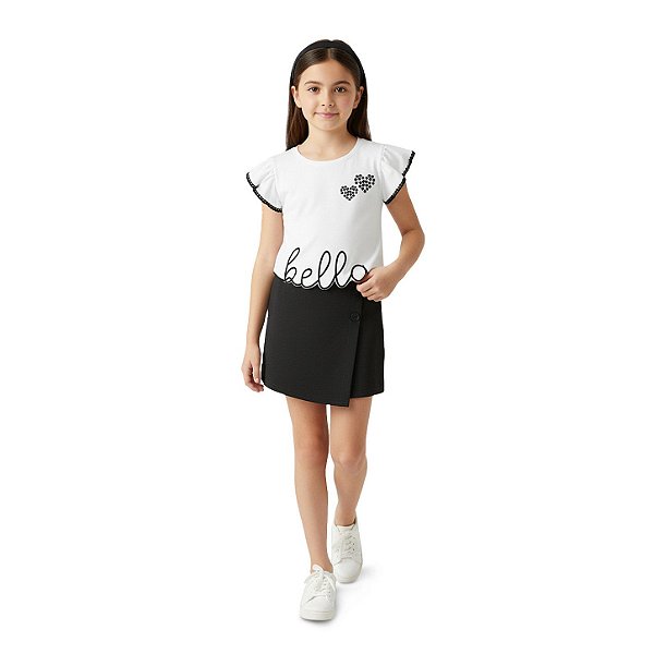 Conjunto Infantil Menina com Corte a Laser Kyly 1001854-0001