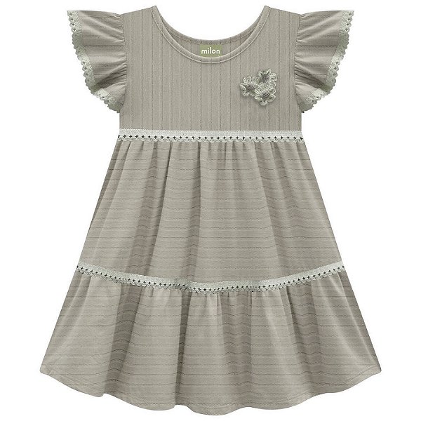 Vestido Infantil Menina com Aviamento Milon Rosa 2001726-400045