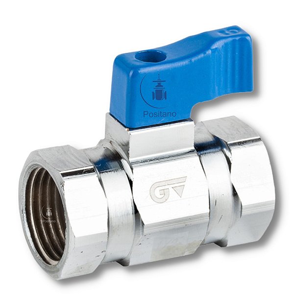 Registro Válvula Esfera Mini 3/4" Latão Fêmea X Fêmea Ref 3096 GENEBRE