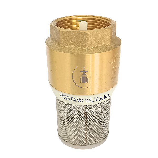 Válvula Fundo De Poço Latão Com Tela Inox 1 1/4" – Emmeti