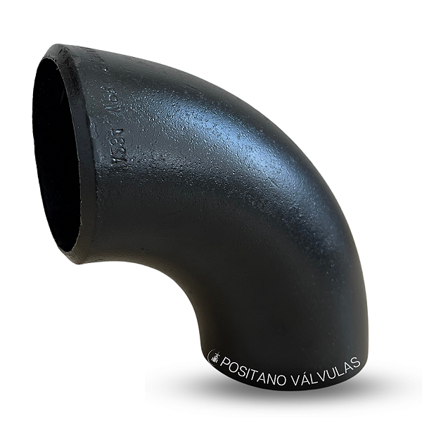 Curva 90° Sch 40 5" Polegada Aço Carbono A-234 Raio Longo