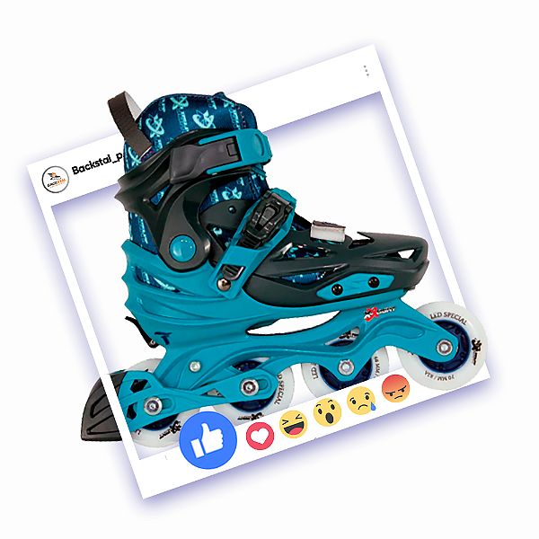 Patins Traxart Infantil X-light Azul Roda Led Ajustável