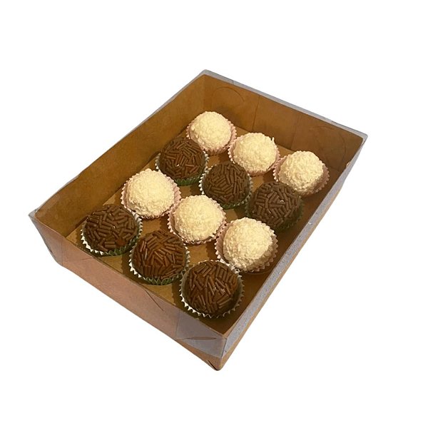 10 Caixas Para 12 Doces Gourmet  Doces / Bombom / Brigadeiro