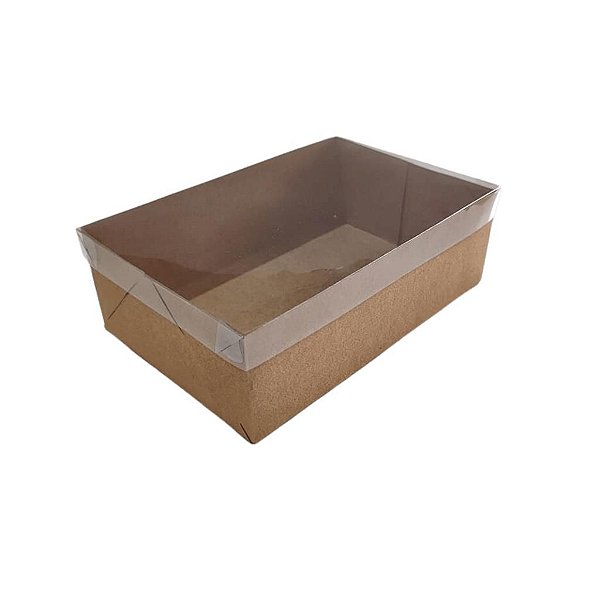 10 Caixas Visor Kraft e Branca - Linha Pratic - Presentes