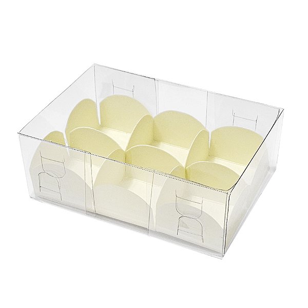 Caixa Acetato Visor Para 6 Docinhos Linha Premium 20 Uni