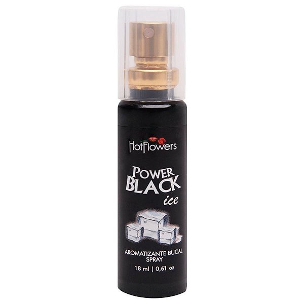 Power Black Ice Spray Aromatizante Bucal 18 Ml Hot Flowers