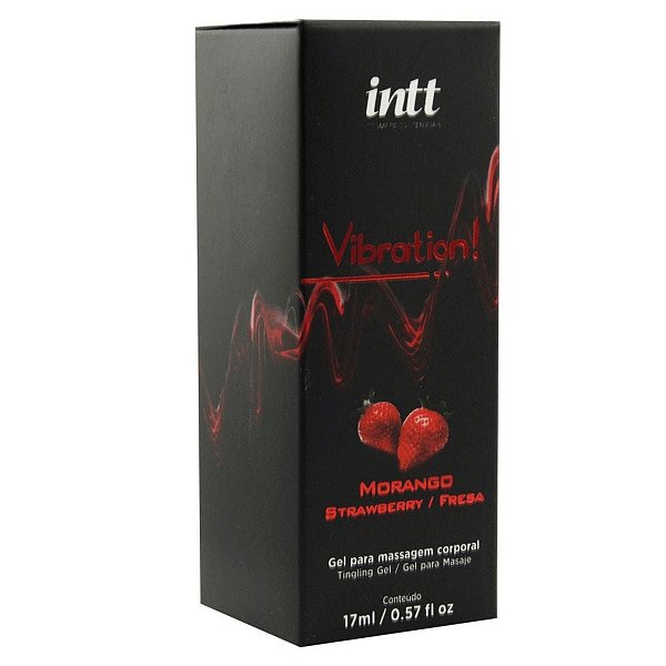 Vibration Gel Excitante Beijável Sabor Morango 17Ml Intt