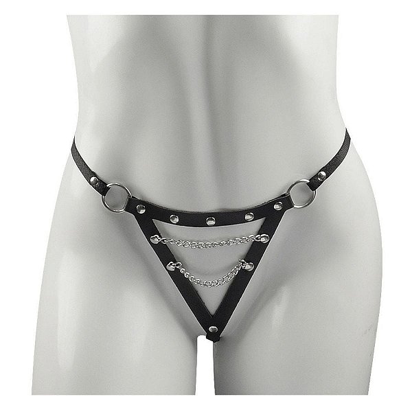 Fio Dental Sado E Fetiche Com Corrente Diagonal Dominatrixxx