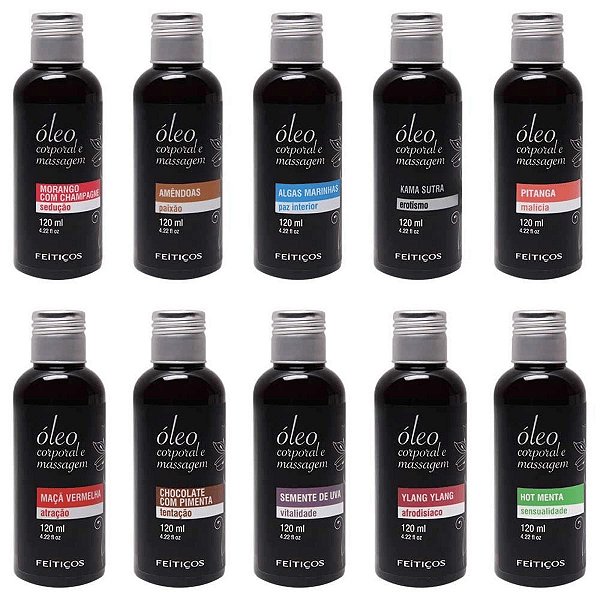 Óleo Aromático Cheiroso Para Massagem Sensual 120Ml Feitiços