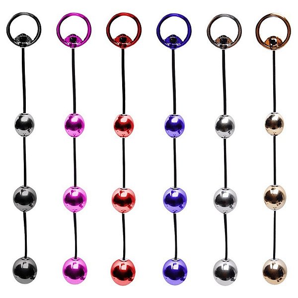 Bolinha Boom Sequência Com Fio Multiorgástica Em Metal Hard