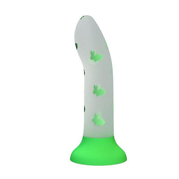 Dildo com Ventosa Brilha no Escuro Magical Night Pretty Love Cor:Verde