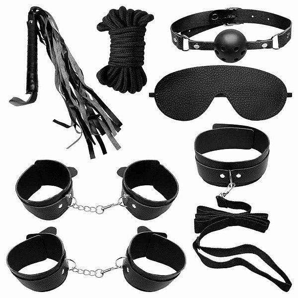 Kit 7 Itens Sado Erótico Bandage Bdsm 2- Kapitu Intimate