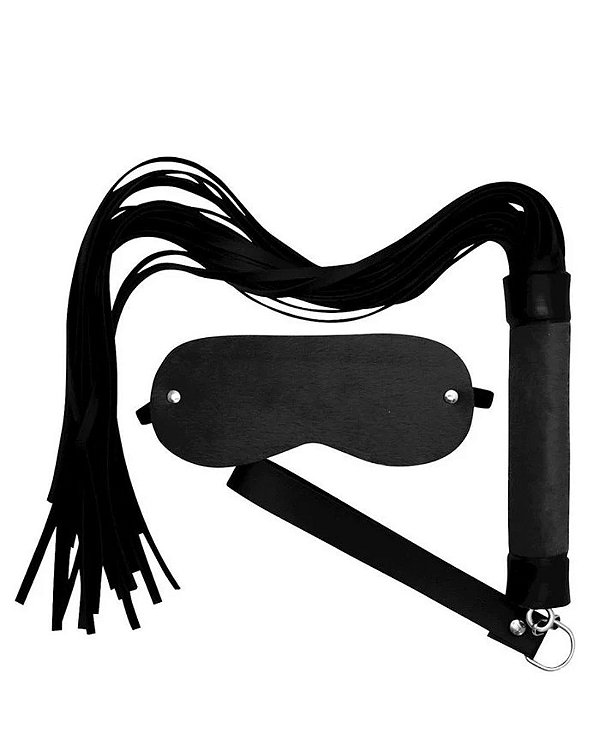 Kit Venda com Chicote 24 Tiras em Pelúcia - Dominatrixxx