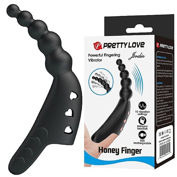 Dedeira com Vibro Estimulador em Silicone USB - Pretty Love
