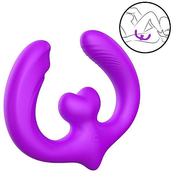 Vibrador Amanda Duplo Ponto G e Clitóris 3 Motores USB - SI