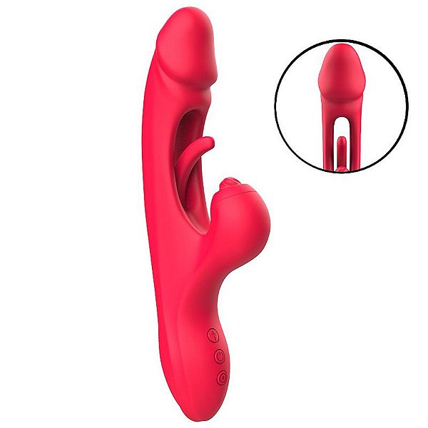 Vibrador Ponto G e Clitóris com Função Slap Recarregável