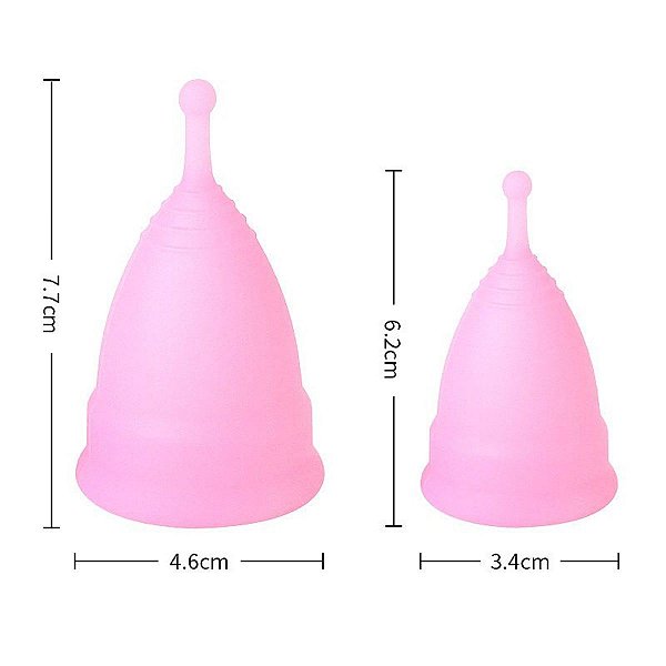 Kit com 2 Coletores Menstruais em Silicone Reutilizável