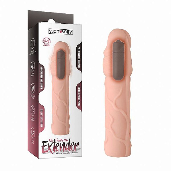 Capa Peniana com Vibrador Realístico 17 cm VSCN Velty - SI