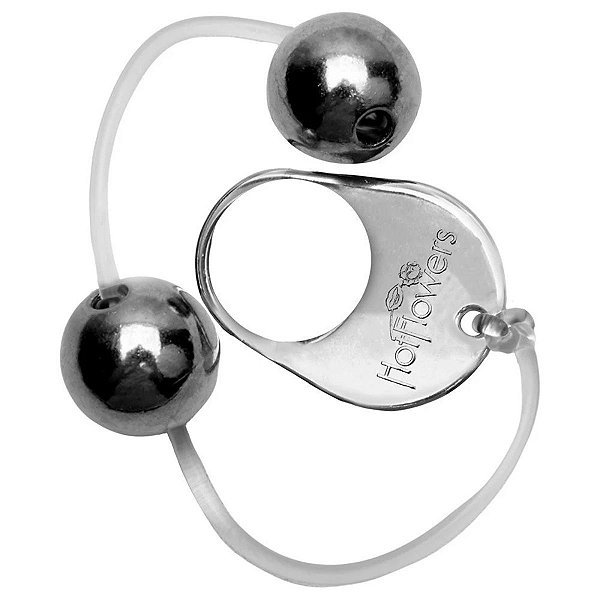 Bolinha Pompoar Cromada Hot Flowers 2 Unidades Esferas Metal