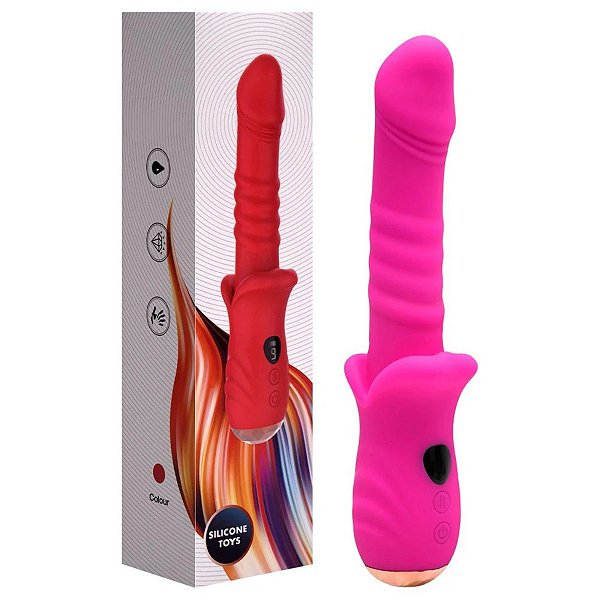 Vibrador Vai e Vem Recarregável 10 Modos Vibração USK Vipmix