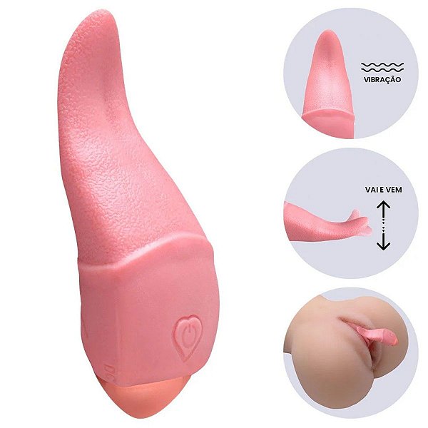 Vibrador Formato Língua 10 Vibrações Usb Vipmix