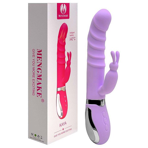Vibrador Rabbit Kaya 36 Vibrações Aquecimento USB Vipmix