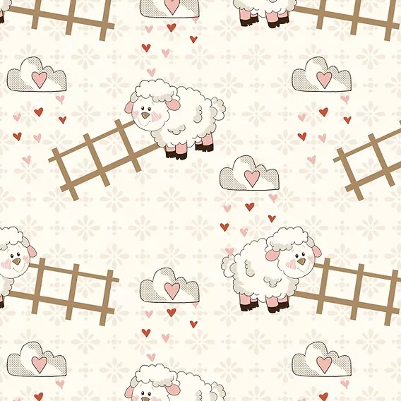 Estampa Mini Ovelhas  Ref:  RT617