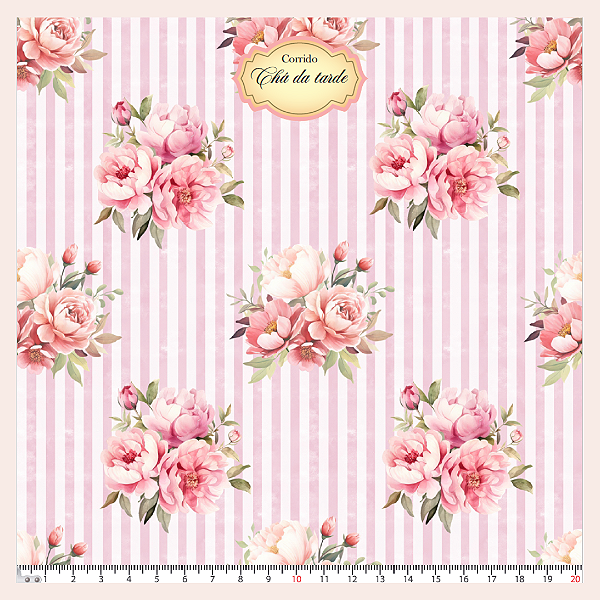 Estampa Corrida Chá da Tarde