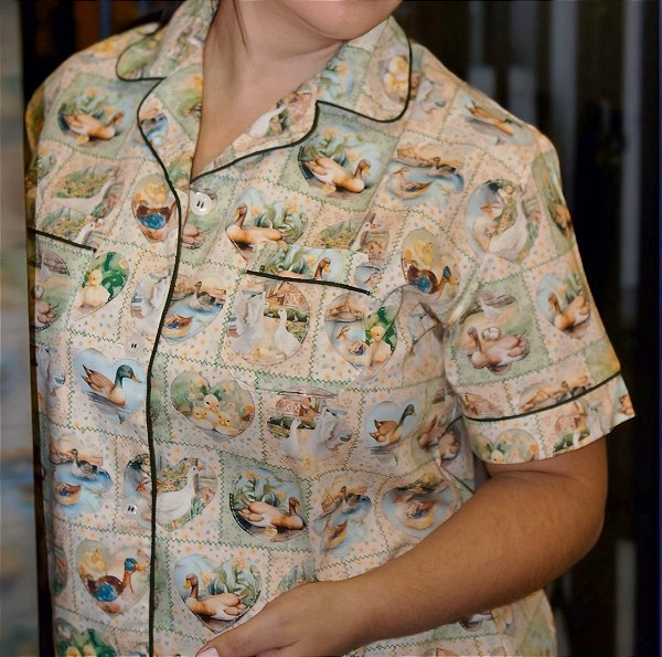Pijama Americano Curto Patch Ducks