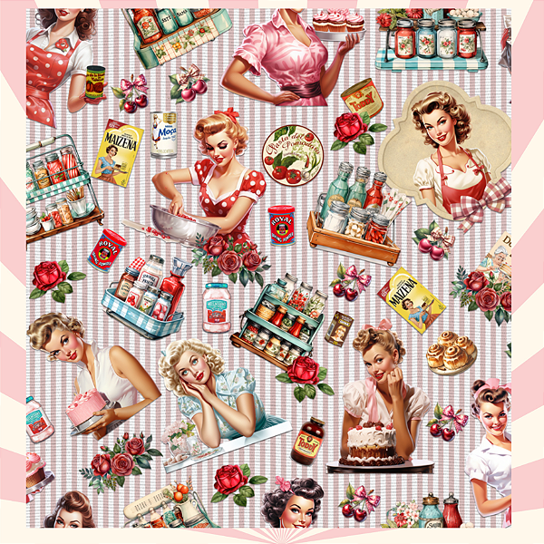 Estampa Corrida Cozinha Retrô