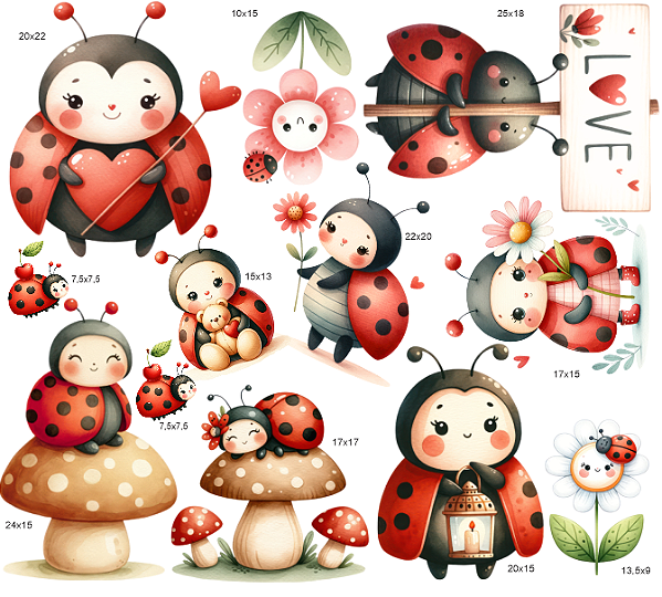 Kit Customização  - Joaninhas