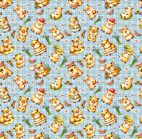 Estampa Corrida Capivaras