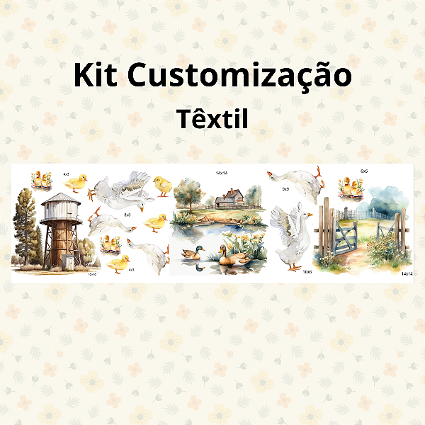 Kit Customização Têxtil  - Patch Ducks